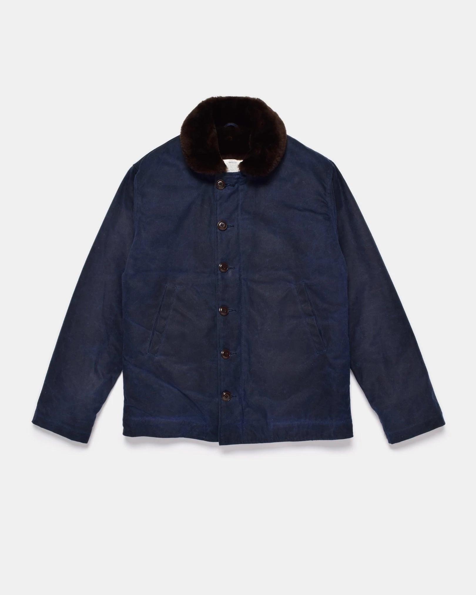 DE-N1-US-NAV - Dehen 1920 Waxed Canvas N-1 Deck Jacket - Navy