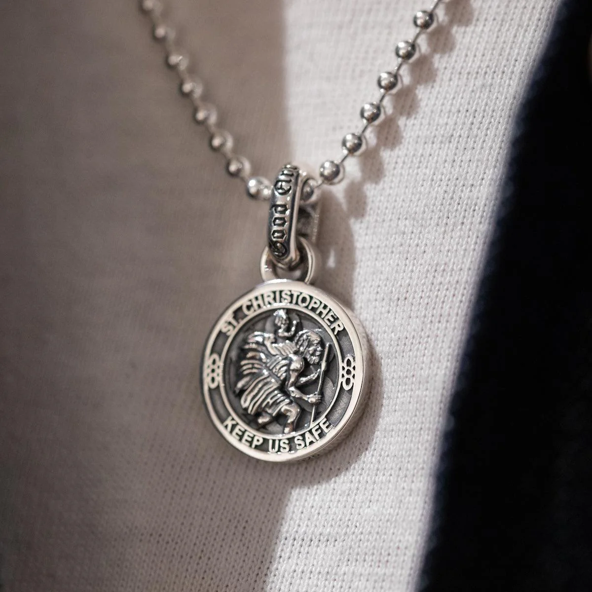 GA-ST-CHRISTOPHER-AA - GOOD ART HLYWD Saint Christopher Pendant AA- Sterling Silver - Image 3