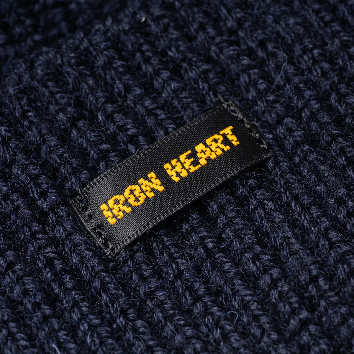 IHG-080-NAV - Wool Ribbed Beanie - Navy - Image 3