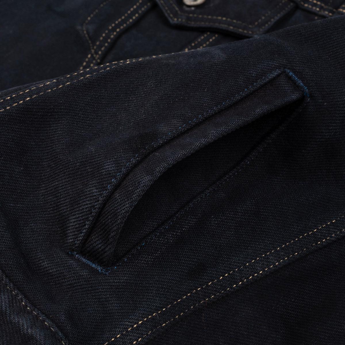 IH-526SVOD - 21oz Selvedge Denim Modified Type III Vest Overdyed Black - Image 14