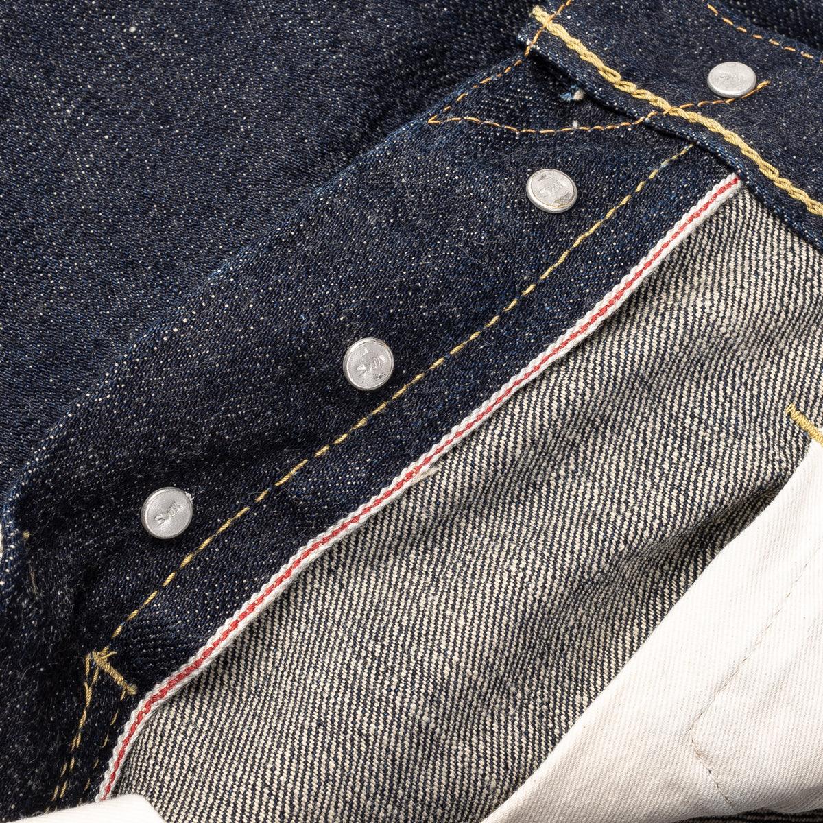 IH-555S-18 - 18oz Vintage Selvedge Denim Slim Cut Jeans - Indigo - Image 11