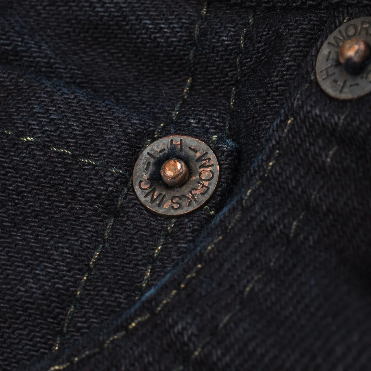 IH-634S-142OD - 14oz Selvedge Denim Straight Cut Jeans - Indigo Overdyed Black - Image 9