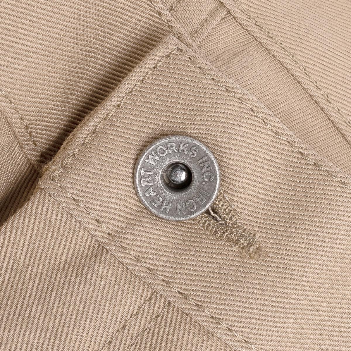 IH-717-KHA - 9oz Mercerised Selvedge Cotton Chinos - Khaki - Image 5