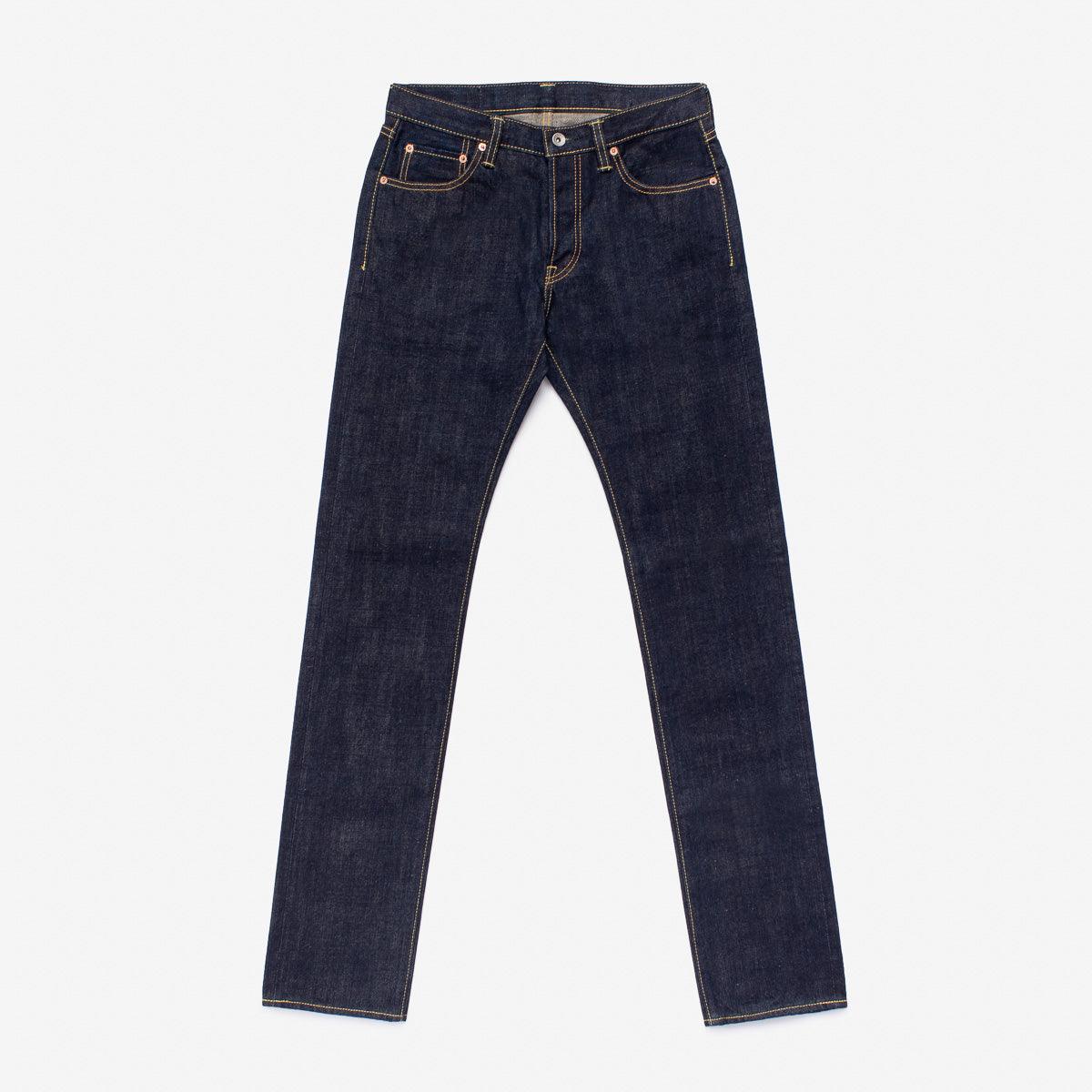 IH-777N - 17oz Selvedge Denim Slim Tapered Cut Jeans - Natural Indigo - Image 6