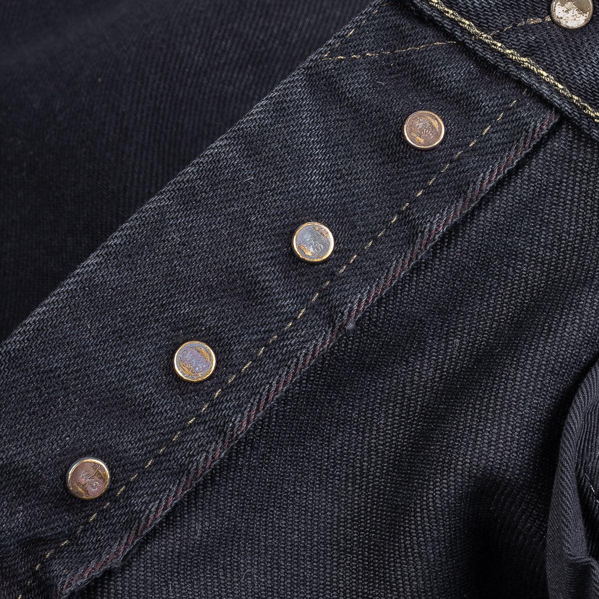 IH-888S-21OD - 21oz Selvedge Denim Tapered Jeans - Black Overdyed - Image 11