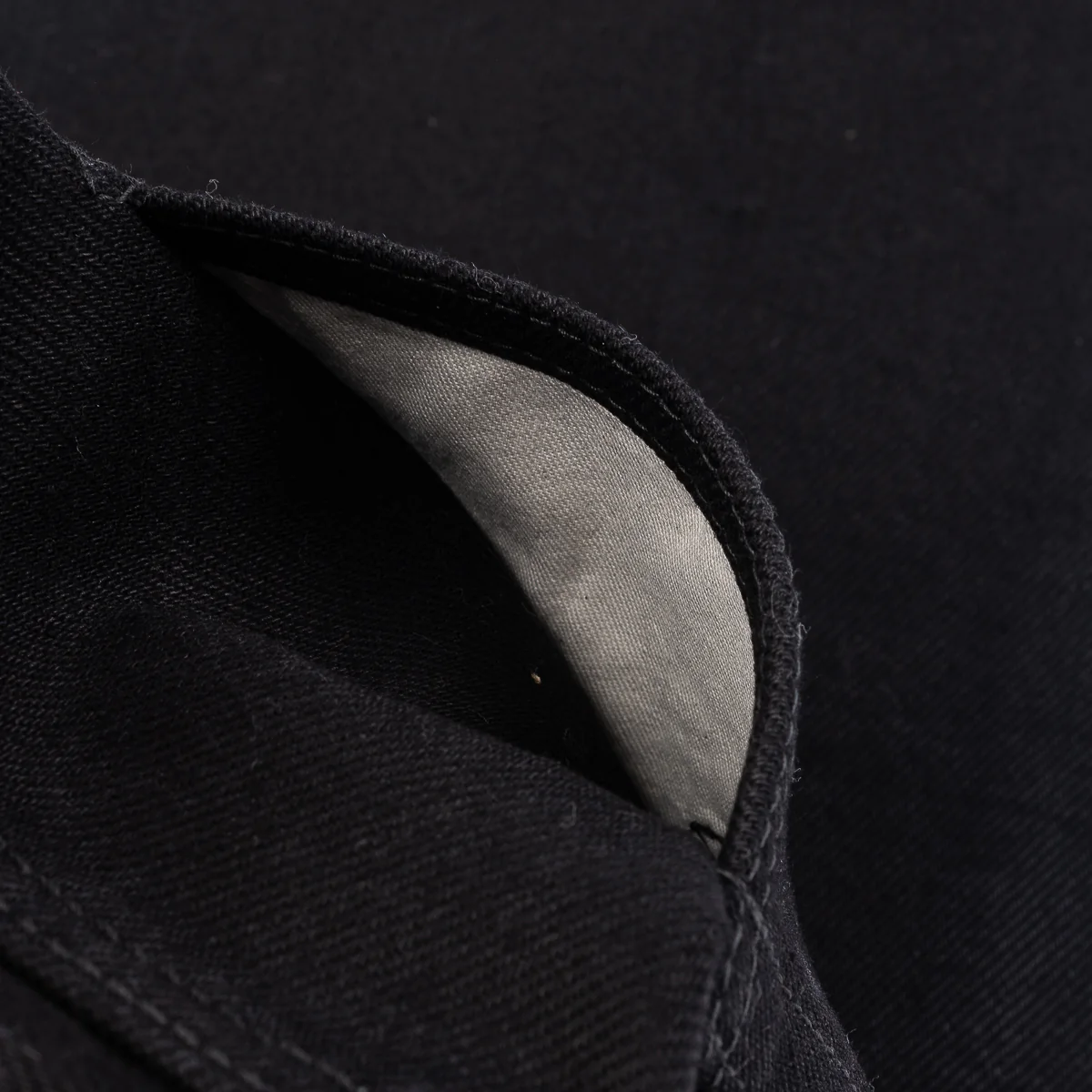 IH-888S-SBG - 21oz Selvedge Denim Medium/High Rise Tapered Jeans - Superblack (Fades To Grey) - Image 11