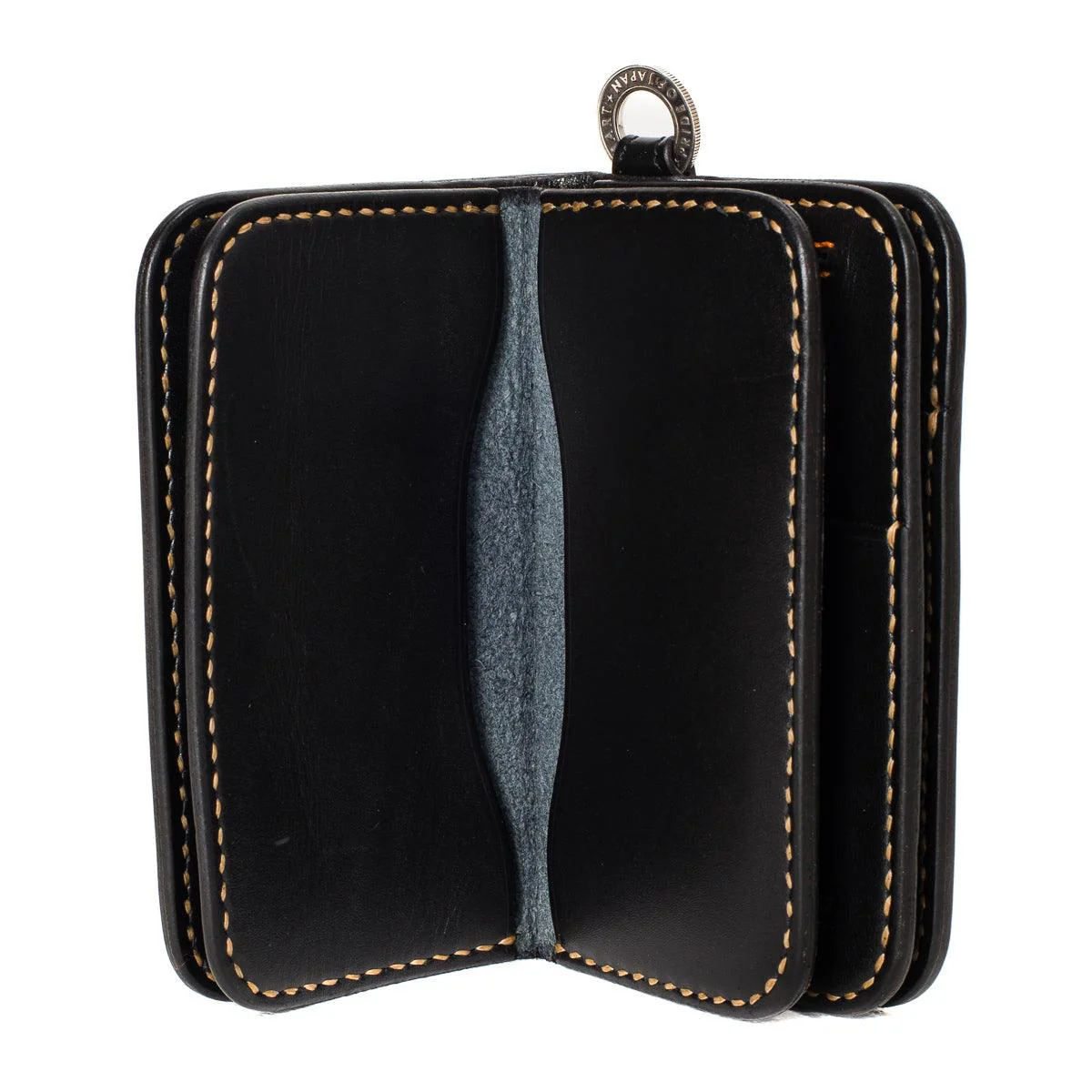 IHG-02-BLK - Medium Shell Cordovan Wallet - Black - Image 3