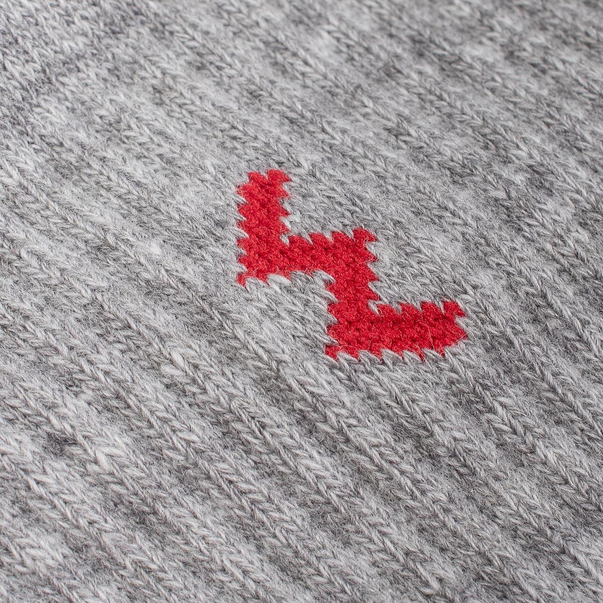 IHG-030-GRYRED - Iron Heart Work Boot Socks - Grey/Red - Image 3