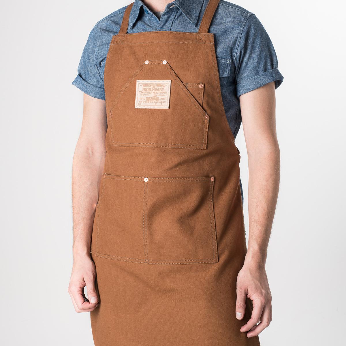 IHG-057-BRN - 17oz Cotton Duck Apron - Brown - Image 2