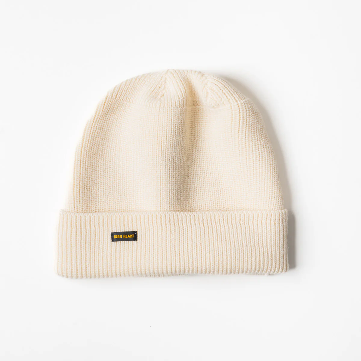 IHG-080-WHT - Wool Ribbed Beanie - White