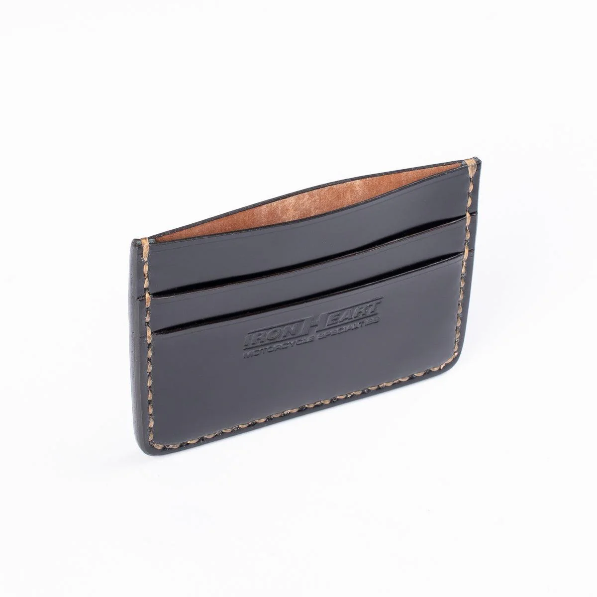 IHG-089-BLK - Shell Cordovan Card Holder - Black - Image 2