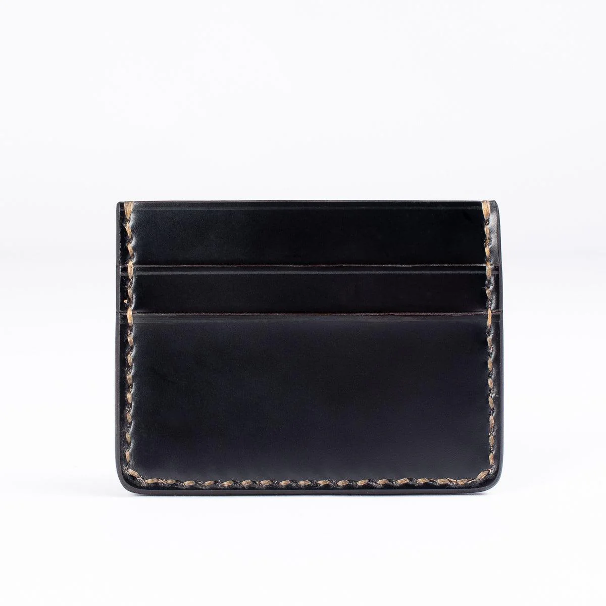 IHG-089-BLK - Shell Cordovan Card Holder - Black - Image 3