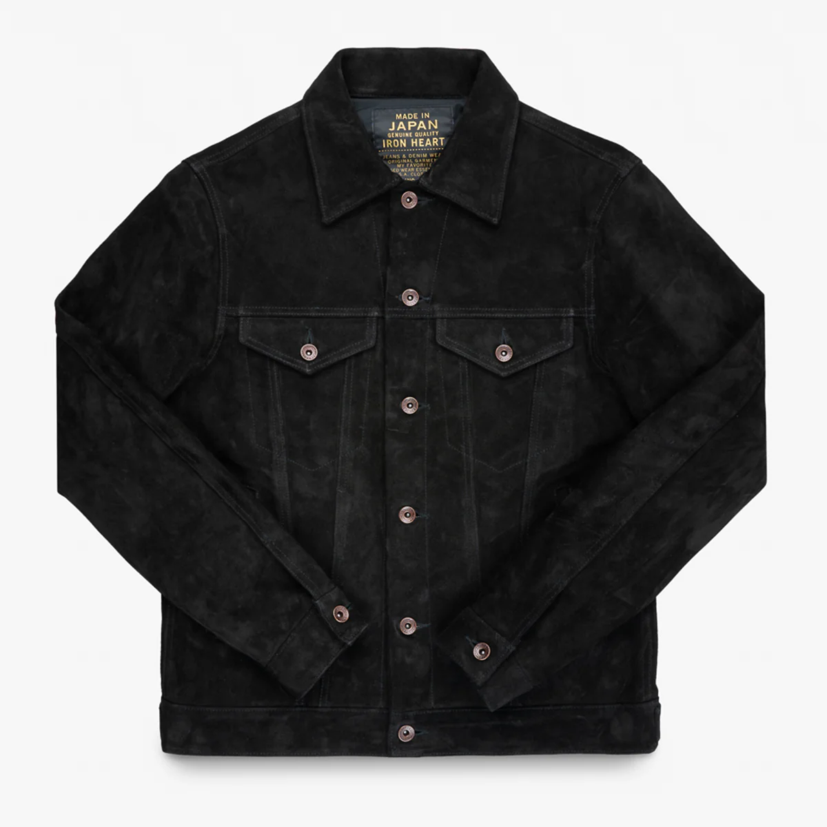 IHJ-155-BLK - FW25 - Horsehide Suede Modified Type III Jacket - Black