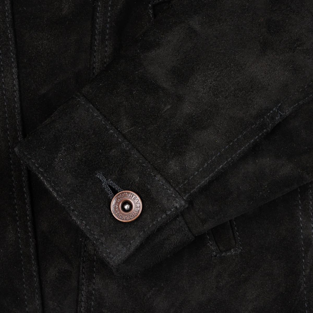 IHJ-155-BLK - FW25 - Horsehide Suede Modified Type III Jacket - Black - Image 8