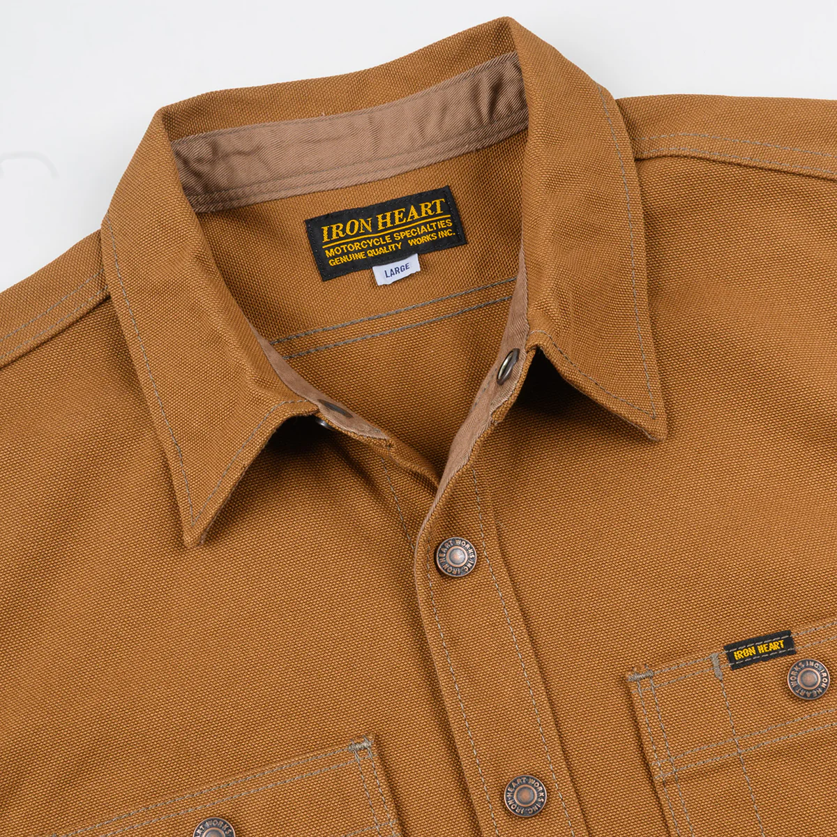 IHSH-189-BRN - 17oz Duck Work Shirt Style CPO - Brown - Image 4