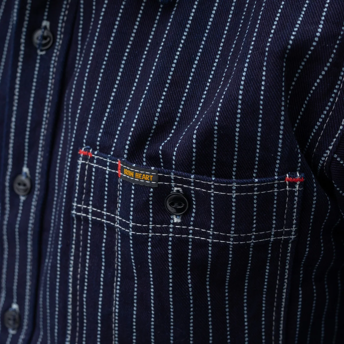 IHSH-266-IND - 12oz Wabash Work Shirt - Indigo - Image 3