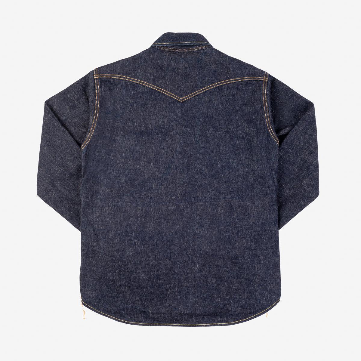 IHSH-292-IND - 18oz Vintage Selvedge Denim CPO Shirt - Indigo - Image 4