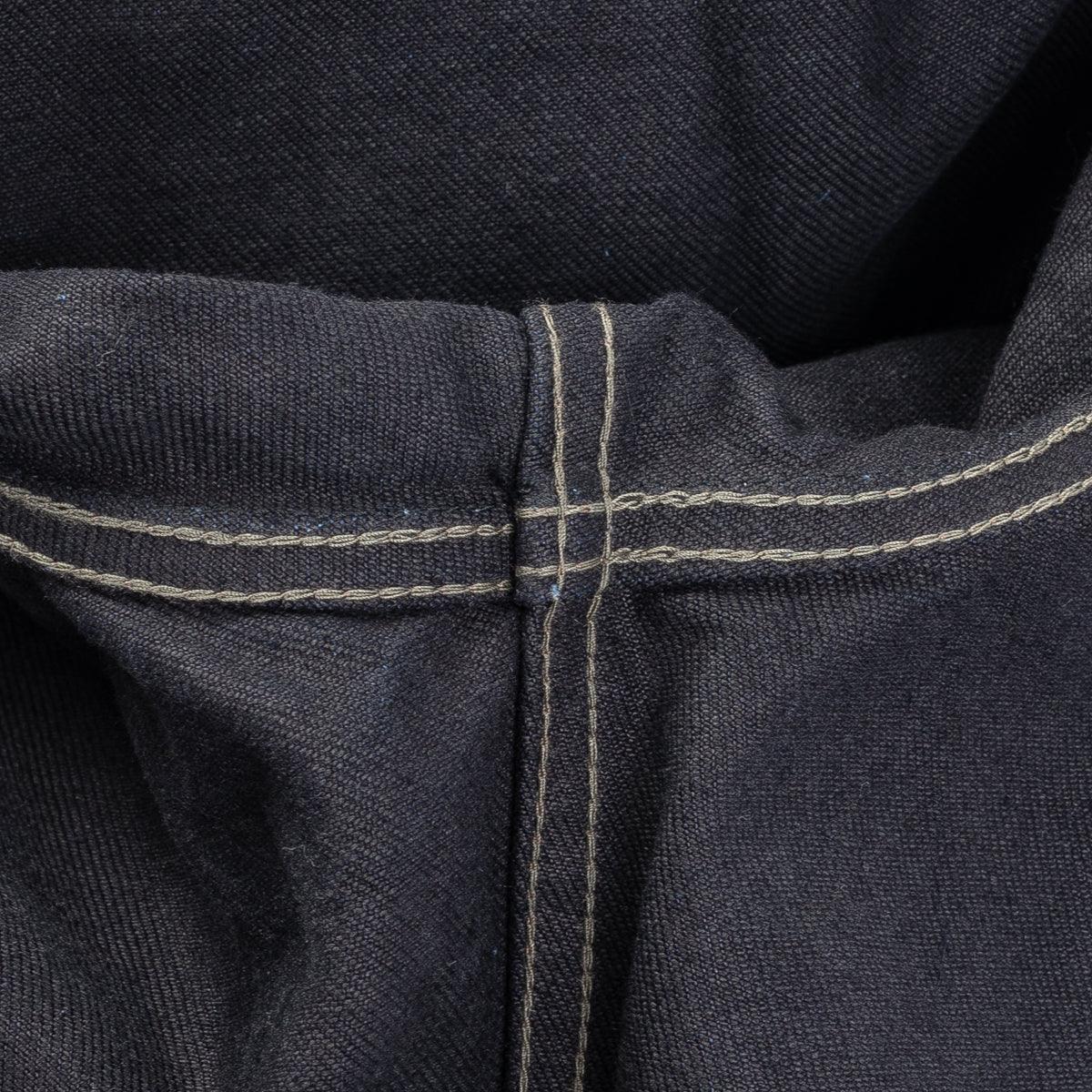 IHSH-295-IB - 14oz Selvedge Denim Western Shirt - Indigo/Black - Image 8