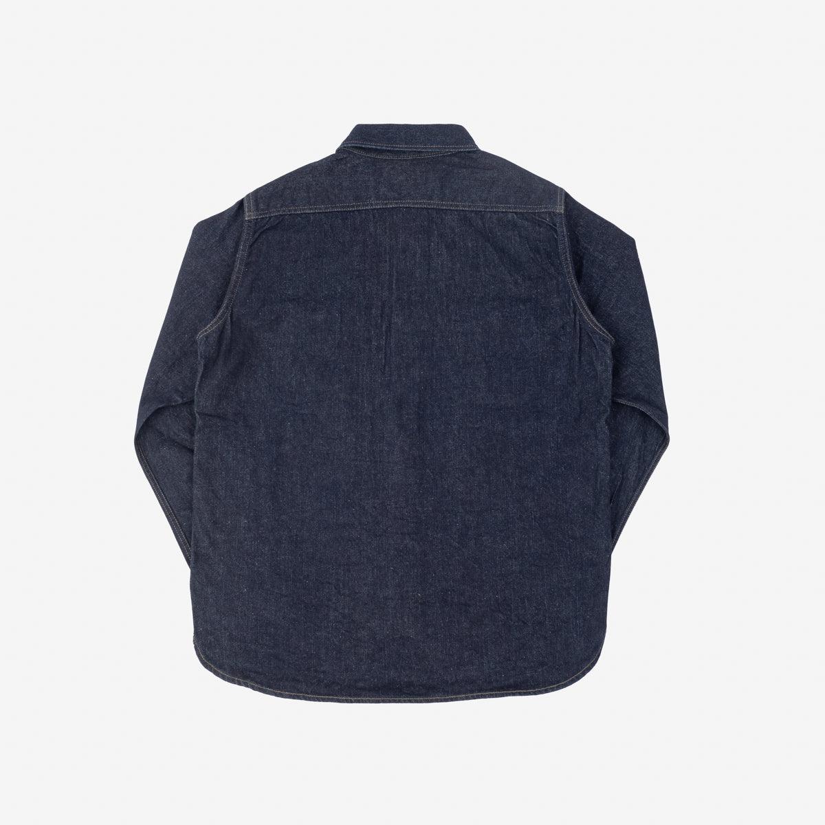 IHSH-326-IND - 12oz Selvedge Indigo Denim Work Shirt with Snaps - Indigo - Image 4
