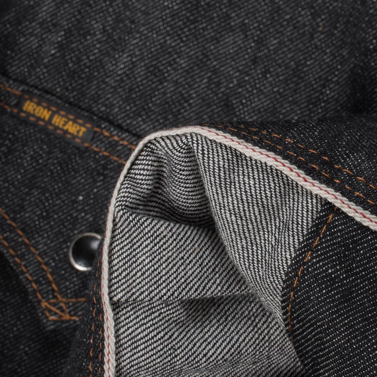 IHSH-33-BLK - 12oz Selvedge Denim Western Shirt - Black - Image 14