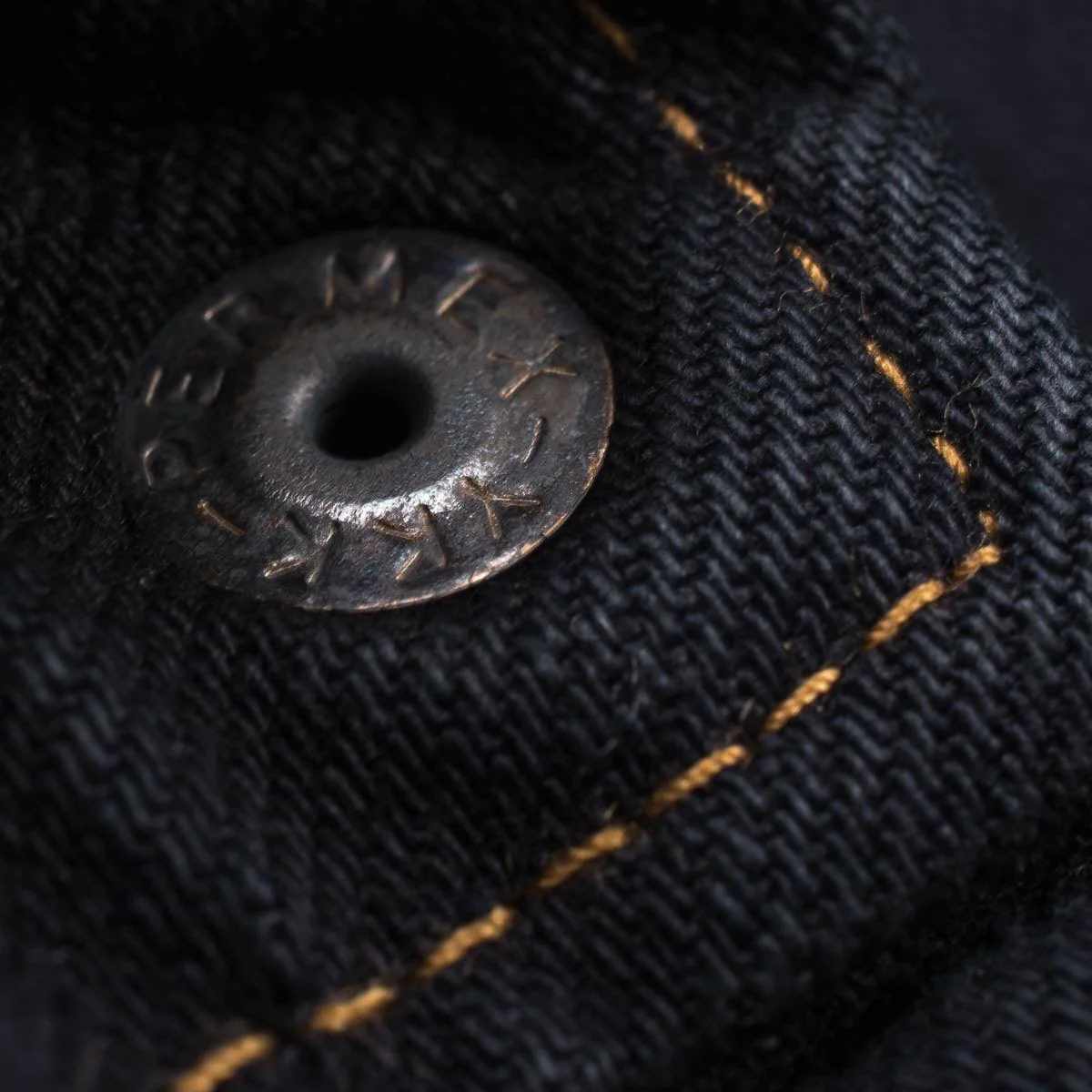 IHSH-33-OD - 12oz Selvedge Denim Western Shirt - Indigo Overdyed Black - Image 13