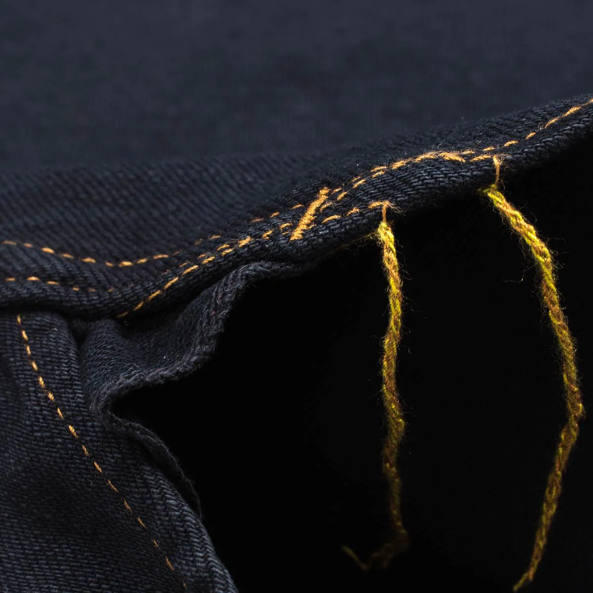 IHSH-33-OD - 12oz Selvedge Denim Western Shirt - Indigo Overdyed Black - Image 14