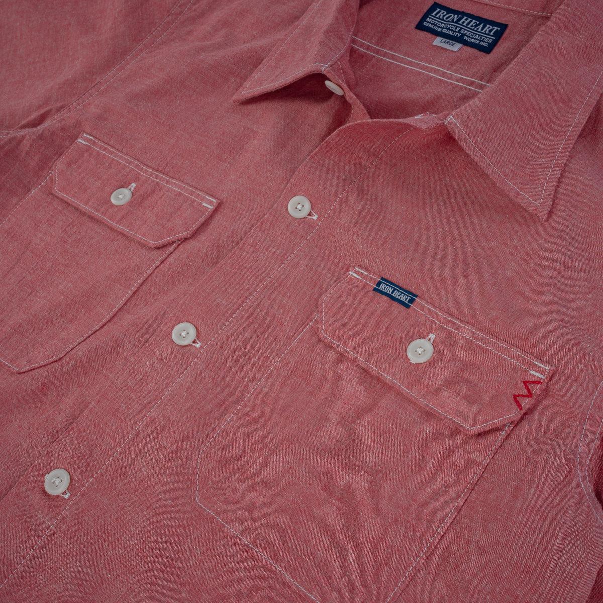 IHSH-388-RED - 4oz Short Sleeved Summer Shirt - Red - Image 5
