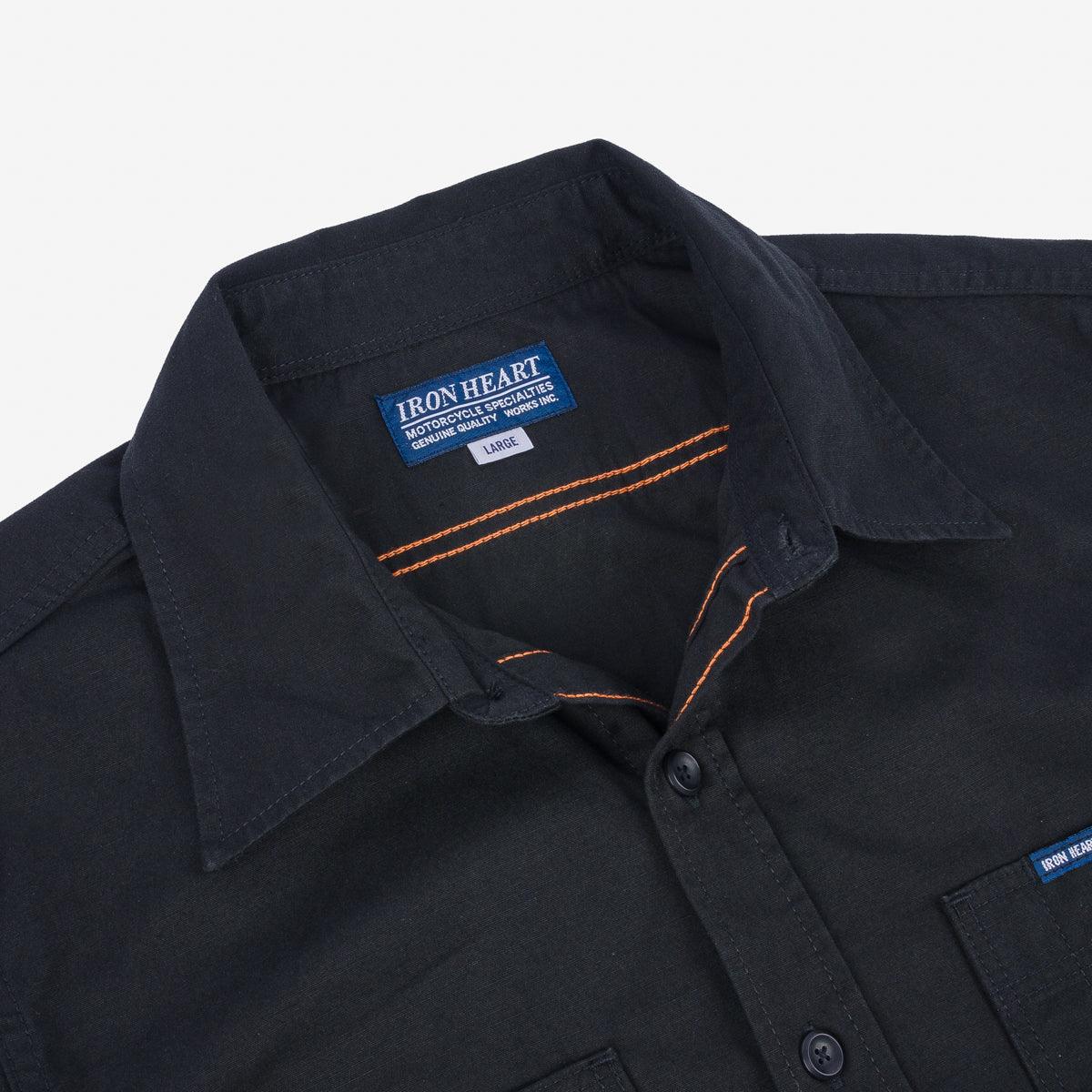 IHSH-395-BLK - 7oz Fatigue Cloth Work Shirt - Black - Image 6
