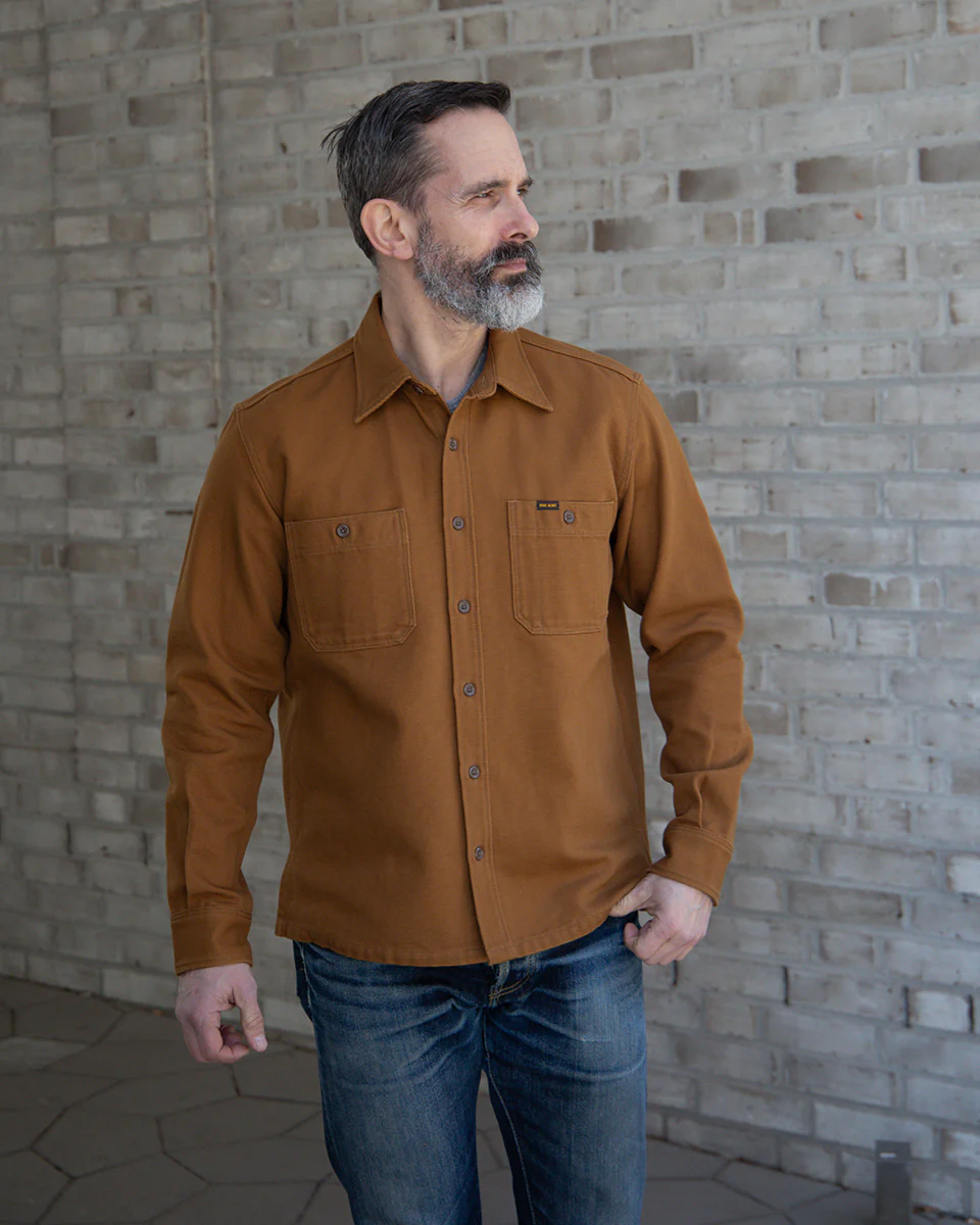 IHSH-423-CAM - 13oz Oxford Cloth Work Overshirt - Camel - Image 2