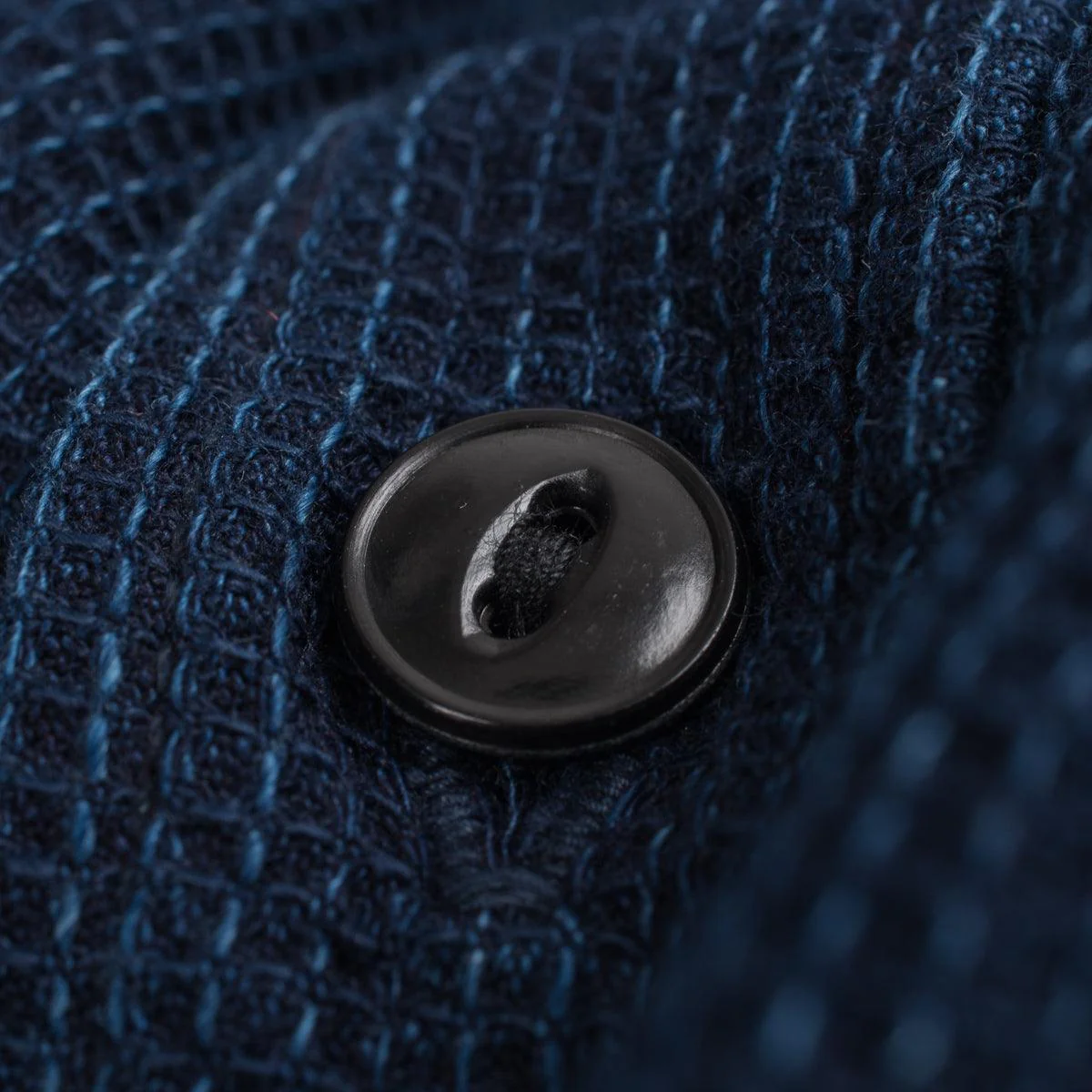IHSH-96-IND - Waffle Work Shirt - Indigo - Image 9