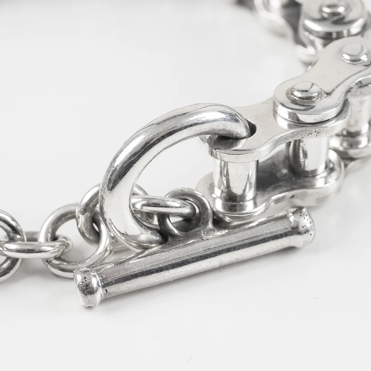 IHSI-02 - "Motorcycle Chain" Bracelet Sterling Silver - Image 7