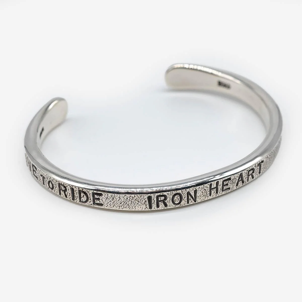 IHSI-30 - Iron Heart Hard Strike Bangle - Sterling Silver