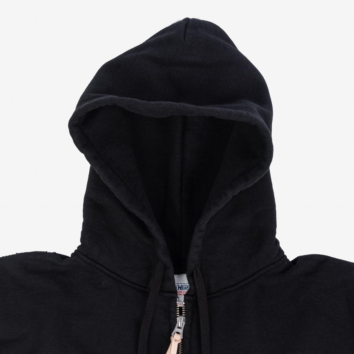 IHSW-10-BLK - 14oz Ultra Heavyweight Cotton Zip Up Hoodie Black - Image 4