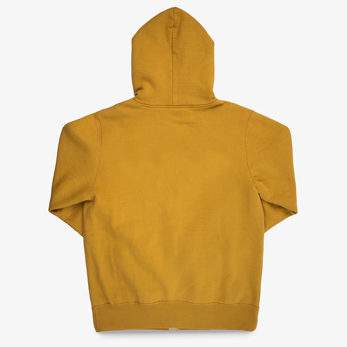 IHSW-81L-MUS-NP - 14oz Ultra Heavyweight Loopwheel Cotton Zippered Hoodie - Mustard - Image 4