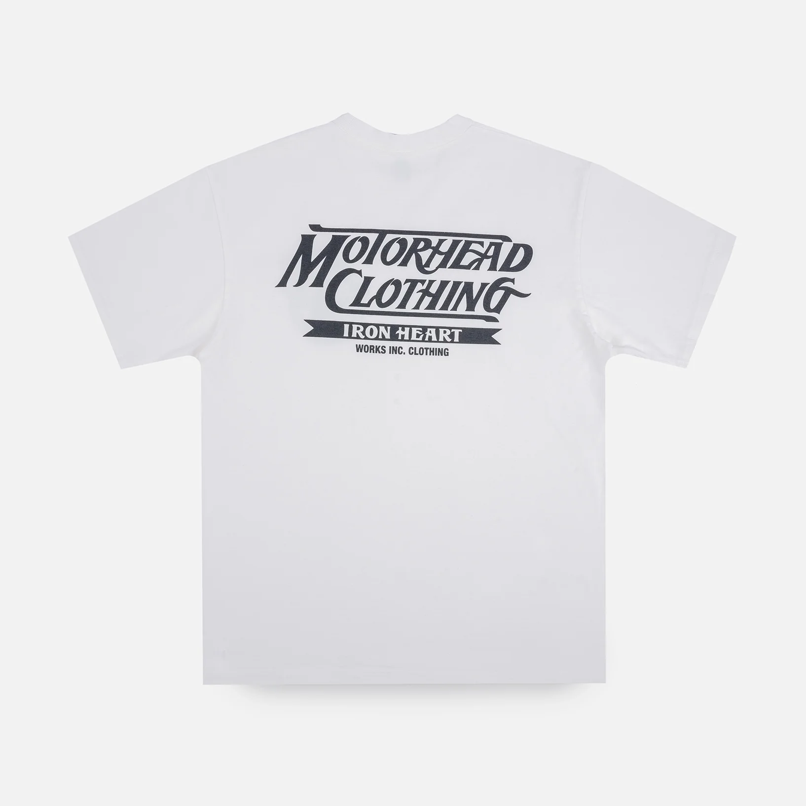 IHT-2402-WHT - 7.5oz Printed Loopwheel Crew Neck T-Shirt - White - Image 2