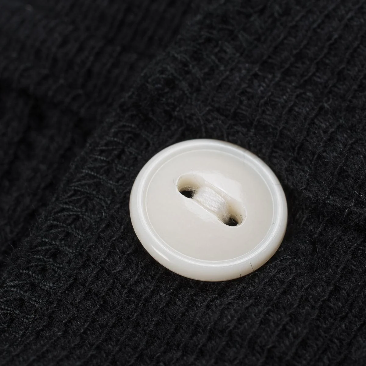 IHTL-1213-BLK - Waffle Knit Long Sleeved Thermal Henley - Black - Image 6
