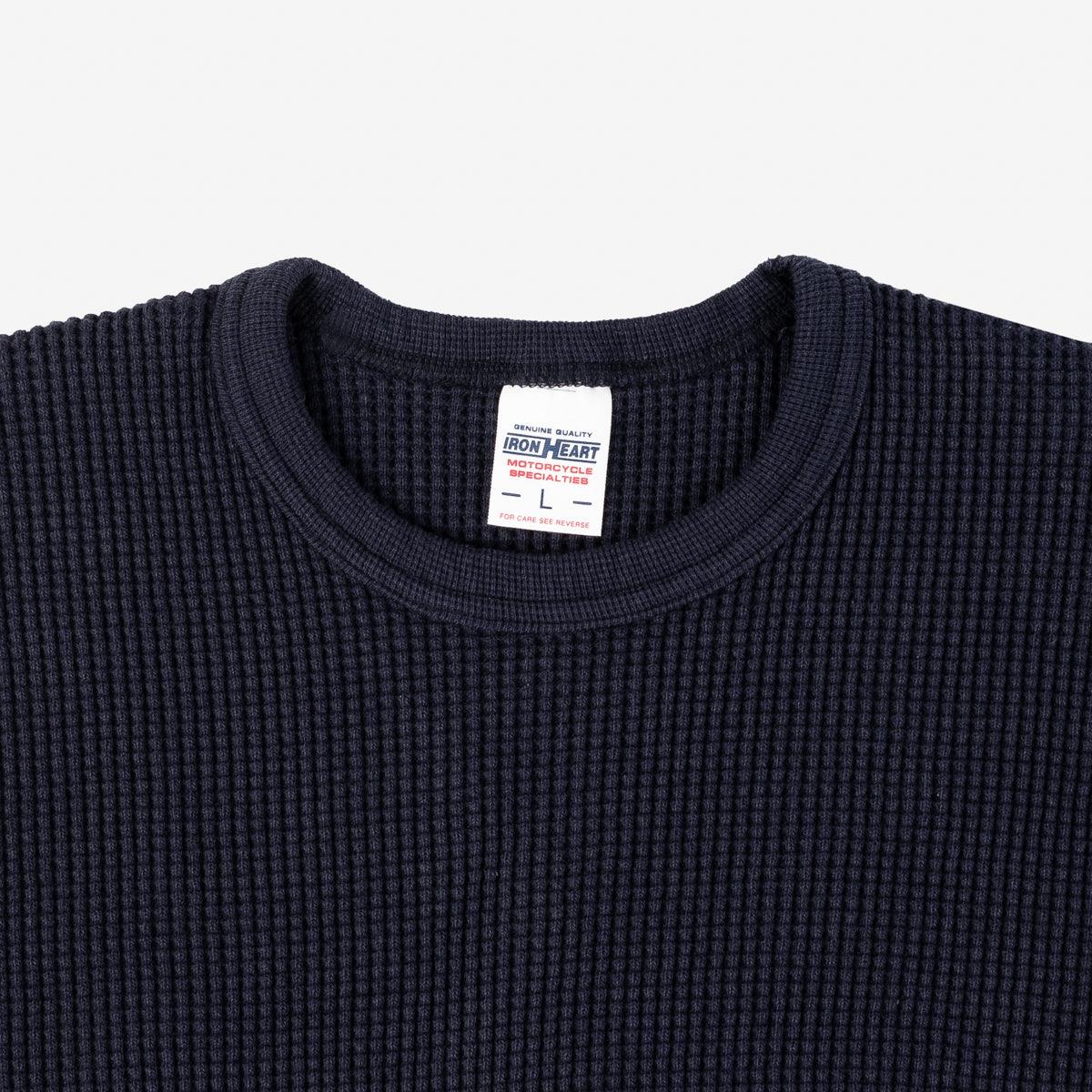 IHTL-1301-NAV - Waffle Knit Thermal Longsleeve - Navy - Image 4