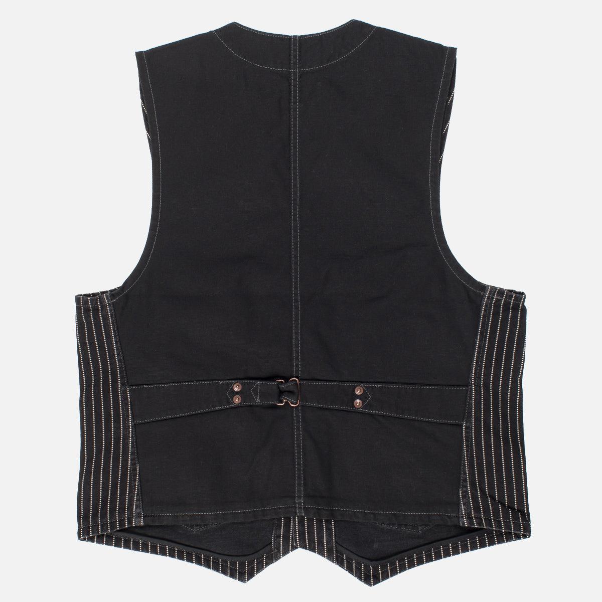 IHV-02-BLK - 12oz Wabash/Duck Work Vest - Black/Black - Image 5