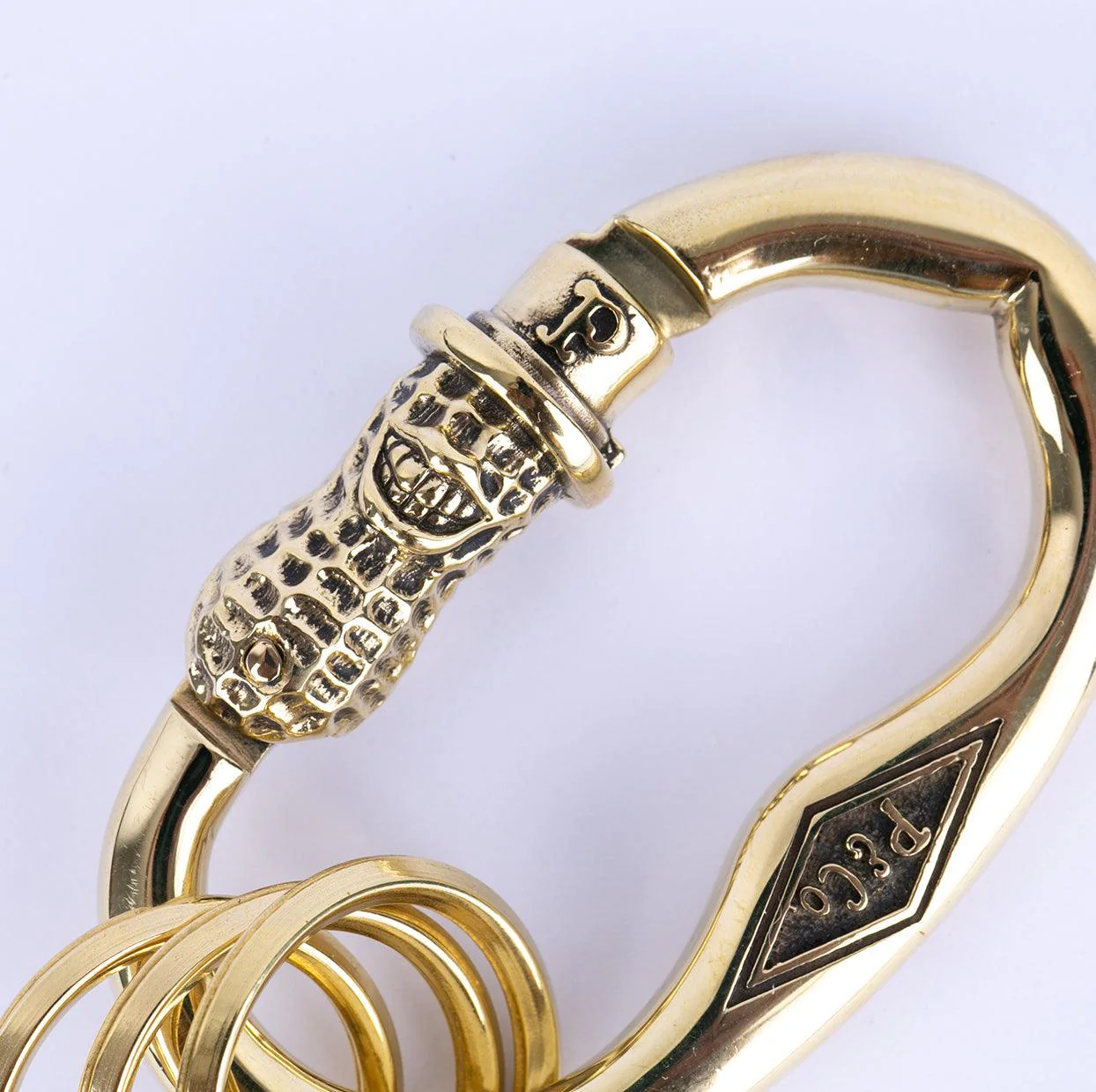 PE-CARABINER-BR - Peanuts & Co PEANUTS CARABINER- Brass - Image 4