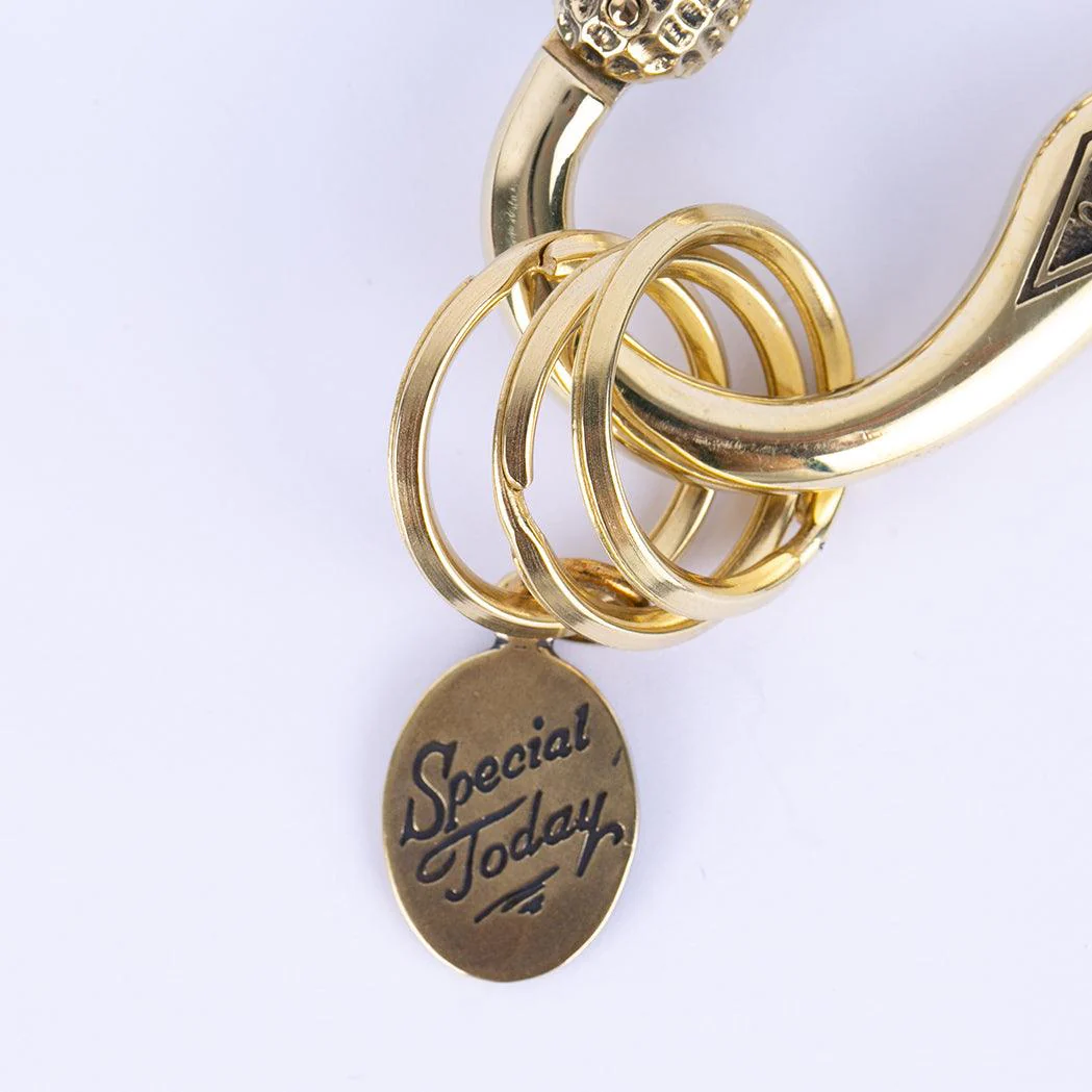 PE-CARABINER-BR - Peanuts & Co PEANUTS CARABINER- Brass - Image 5