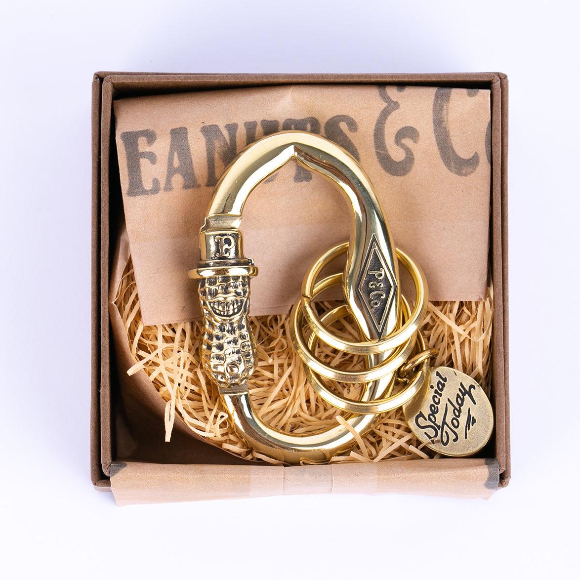 PE-CARABINER-BR - Peanuts & Co PEANUTS CARABINER- Brass - Image 6