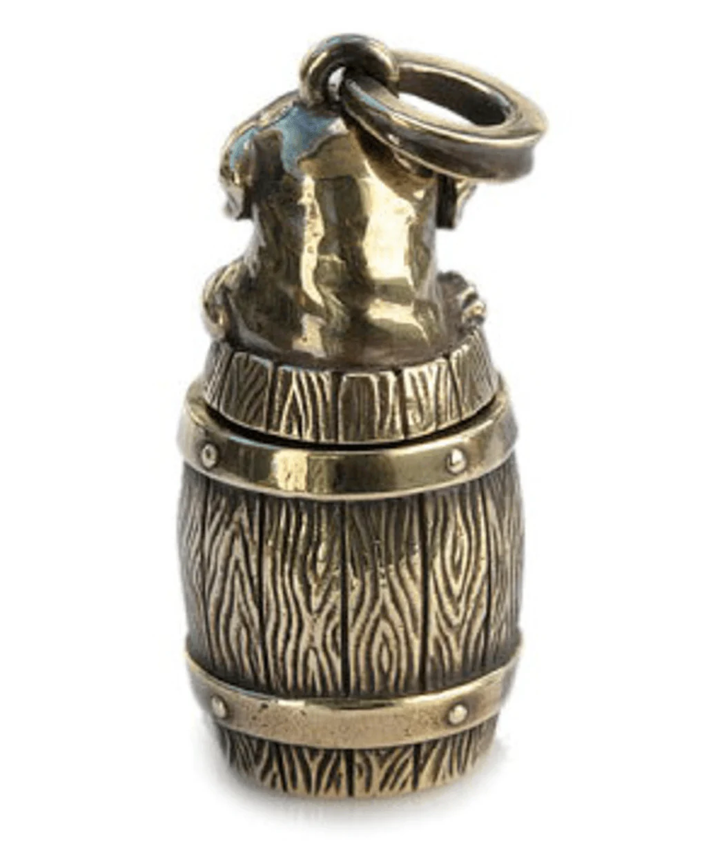 PE-BULL-BARREL-KEY-RING-BR - Peanuts & Co BULL BARREL Key Ring - Brass - Image 5