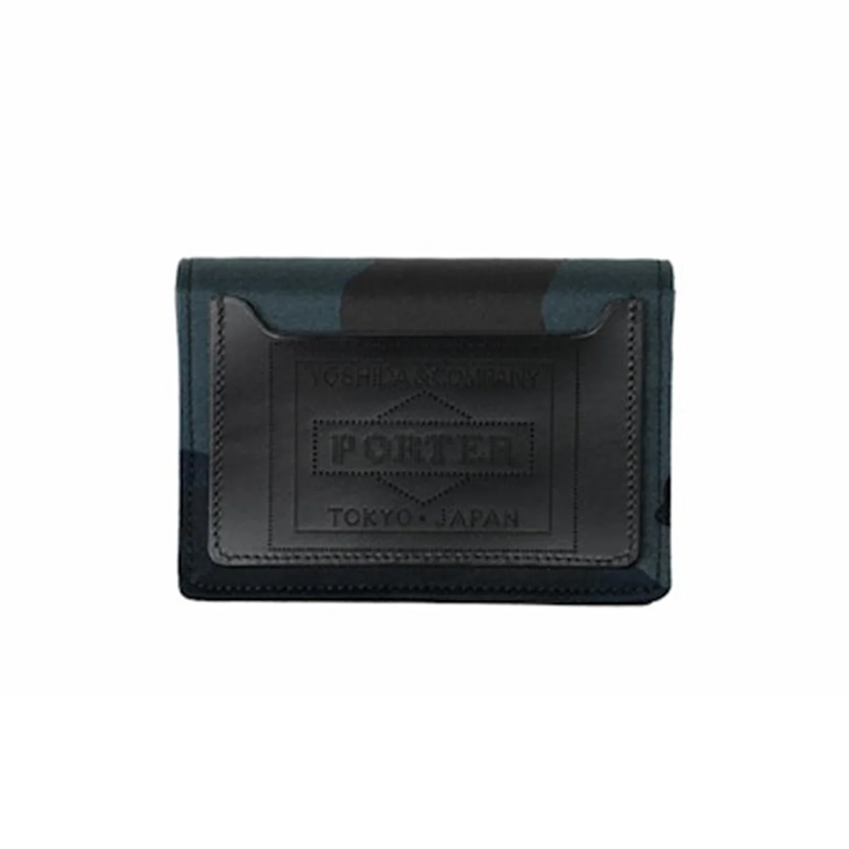 PO-CAMO-CARD-CASE-NAV - Porter-Yoshida & Co. - CAMOUFLAGE WALLET CARD CASE - Navy