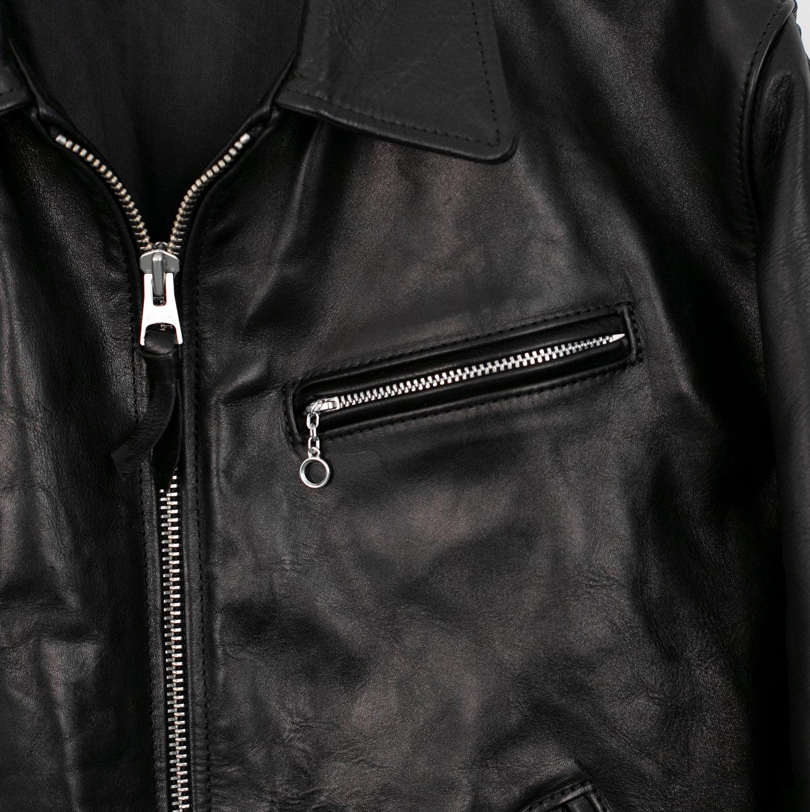 SB-MV-HO-BLK - Simmons Bilt "Maverick" Japanese Horsehide Jacket - Black - Image 4