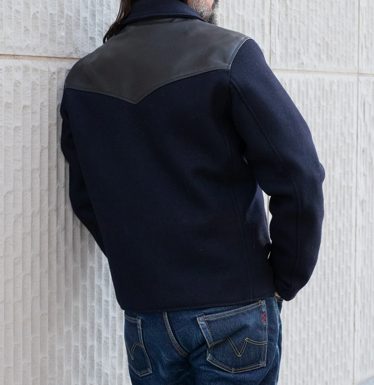 SB-RA-WO-NAV - Simmons Bilt Wool Ranch Jacket - Navy - Image 7